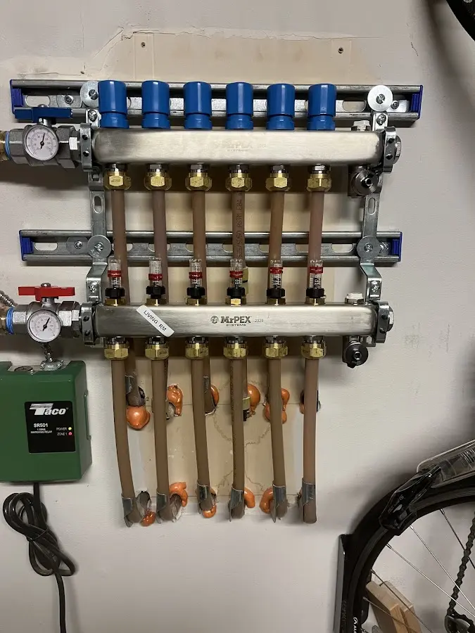 Plumber performing Leak Detection at a residential property in Stoughton